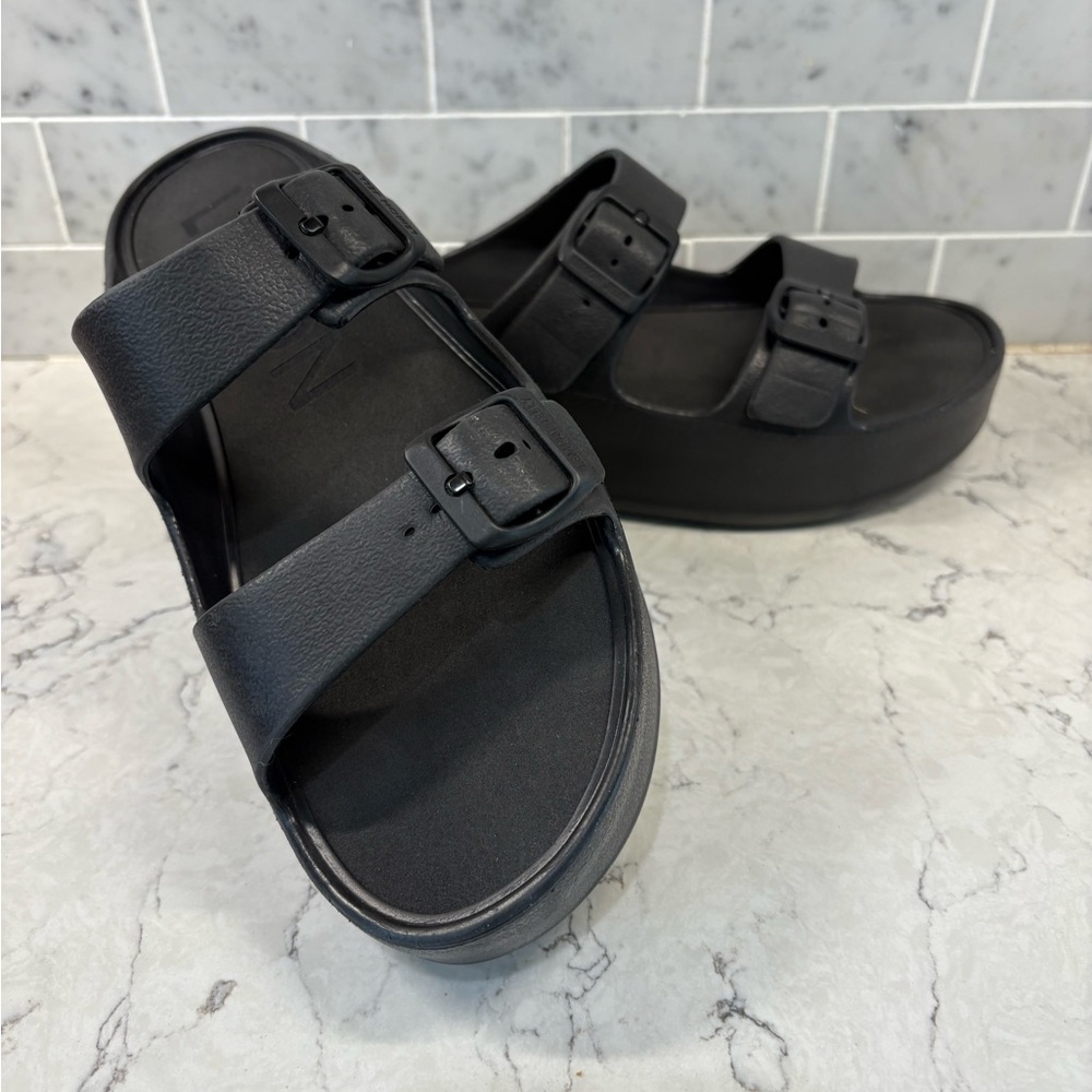Lemon jelly Chic Black Double Strap Sandals size 40/9